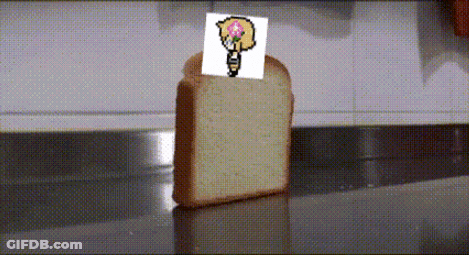 Bread Falling Over Spinning Anime GIF