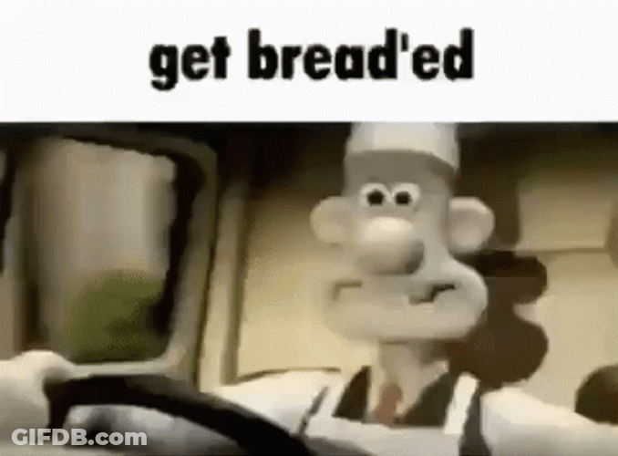 Bread Falling Over Wallace And Gromit GIF