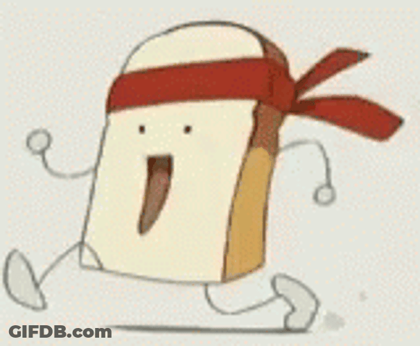 Bread Running GIF
