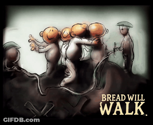 Bread Will Walk Poster People Hugging GIF