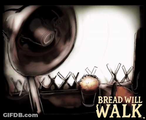 Bread Will Walk Poster With Speaker GIF