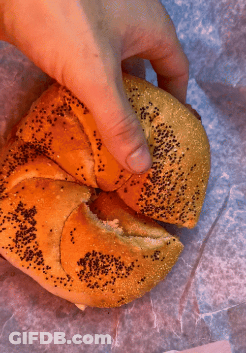 Bread With Cheesy Stuff GIF