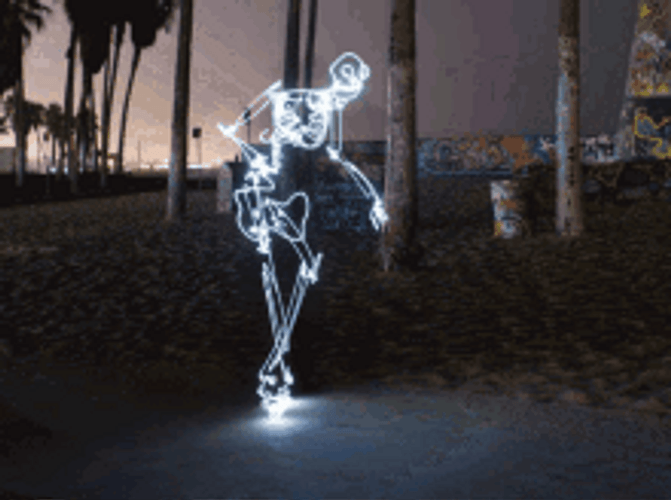 Break Dance Dancing Skeleton GIF