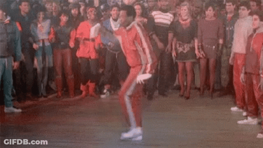 Break Dance Moves By Orange Sweater Guy GIF