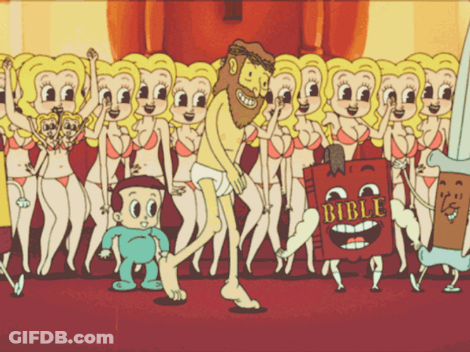 Break Dancing Jesus Wonder Showzen Animated Series GIF