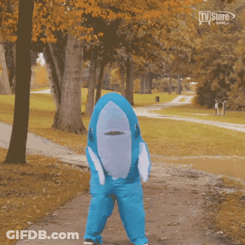 Break Dancing Shark In The Park GIF