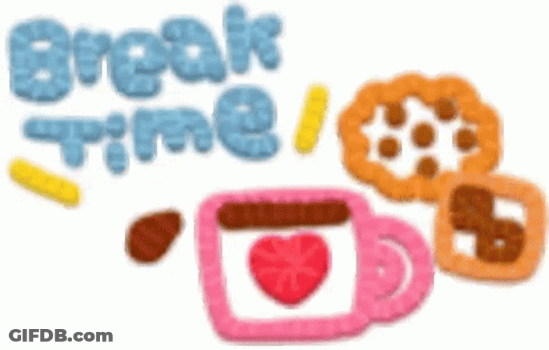 Break Time Cute Coffee & Cookie GIF