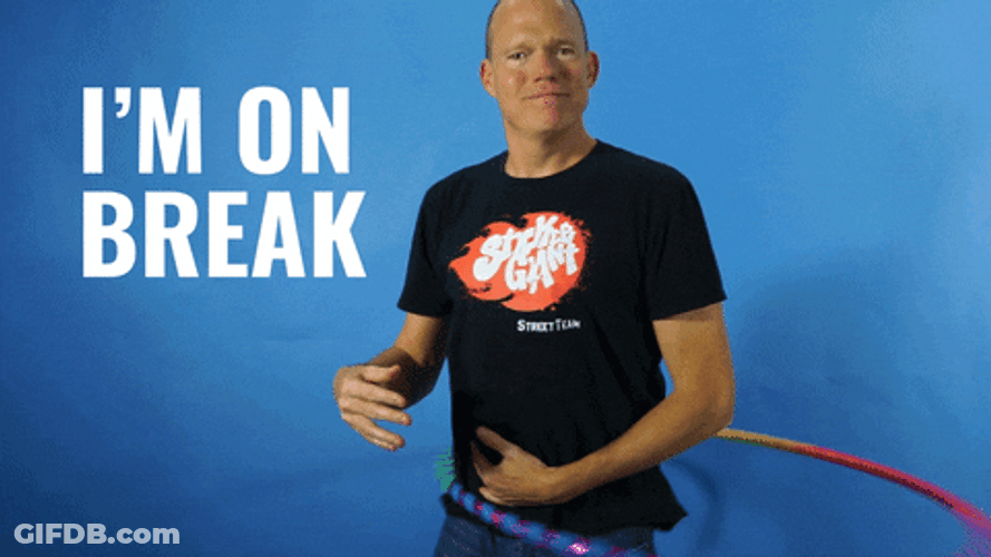 Break Time Hulahoop Playing GIF