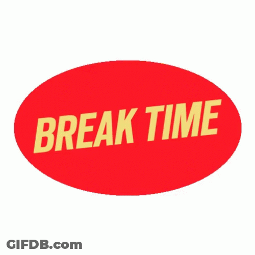 Break Time In Orange Color GIF