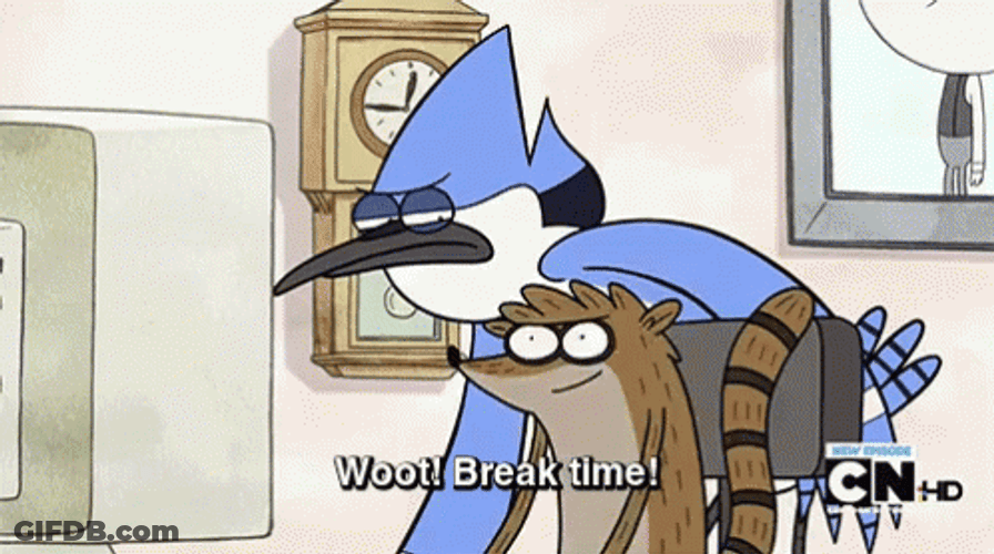 Break Time In The Regular Show GIF