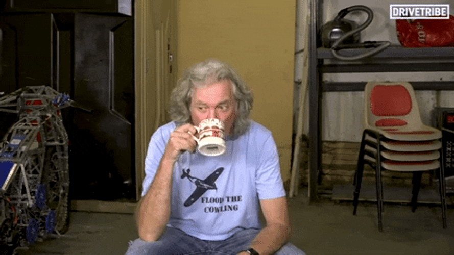 Break Time James May Drinking Coffee GIF