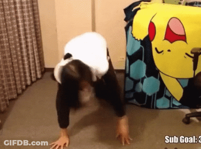 Breakdancing In Panda Sweats GIF