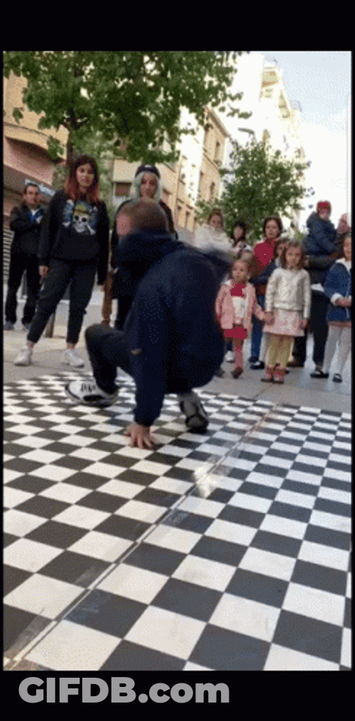 Breakdancing Show In The Street GIF