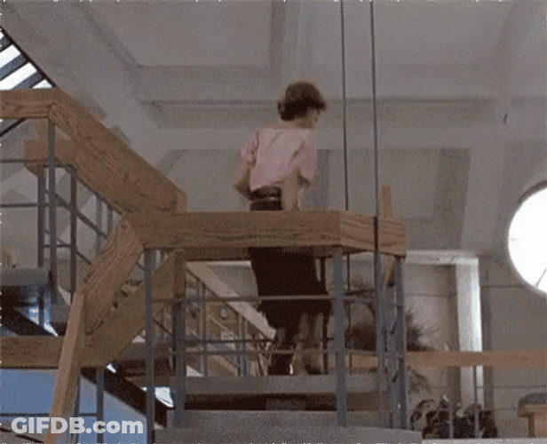 Breakfast Club Claire Dancing On Stairs GIF