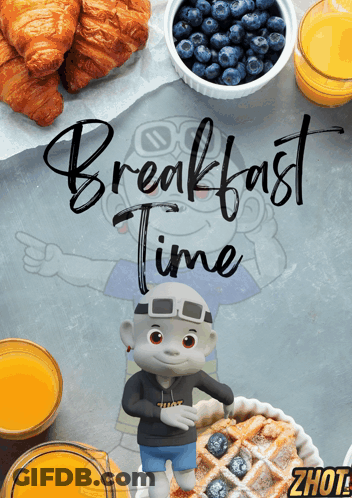 Breakfast Time Cartoon Poster GIF