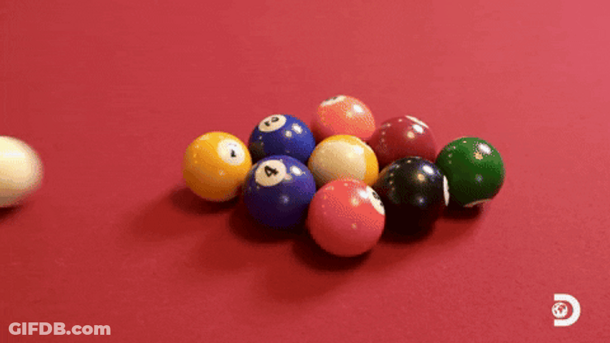 Breaking Billiard Balls GIF