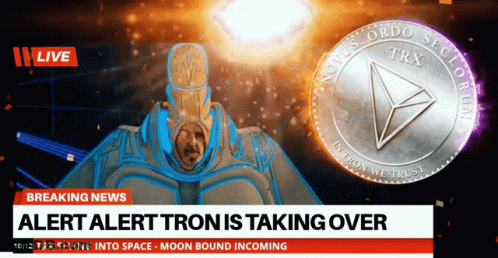 Breaking News Alert Tron Taking Over TRX Flying Into Space GIF