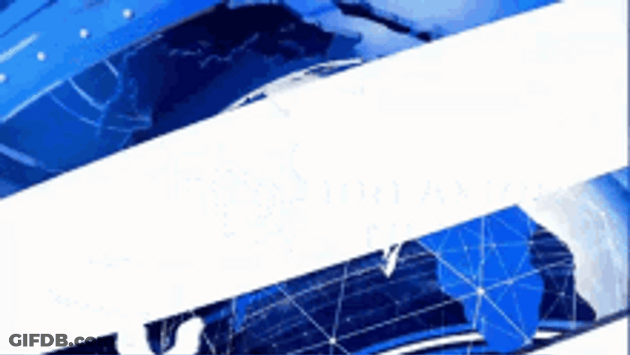 Breaking News Blue Globe News Program Logo GIF