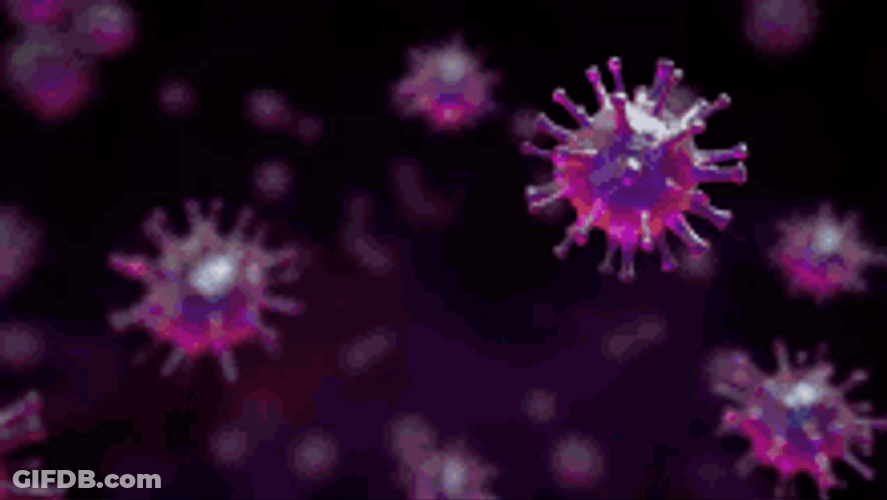 Breaking News Breaking Lies Whit Virus Particles GIF