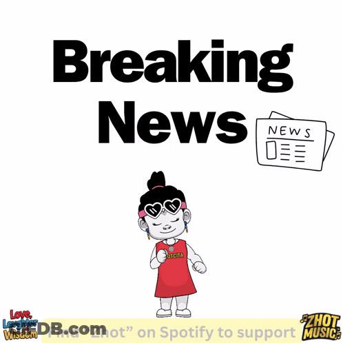 Breaking News Poster With Soccer Ball And Newspaper GIF