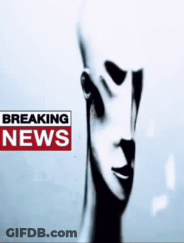 Breaking News Sign With Face GIF