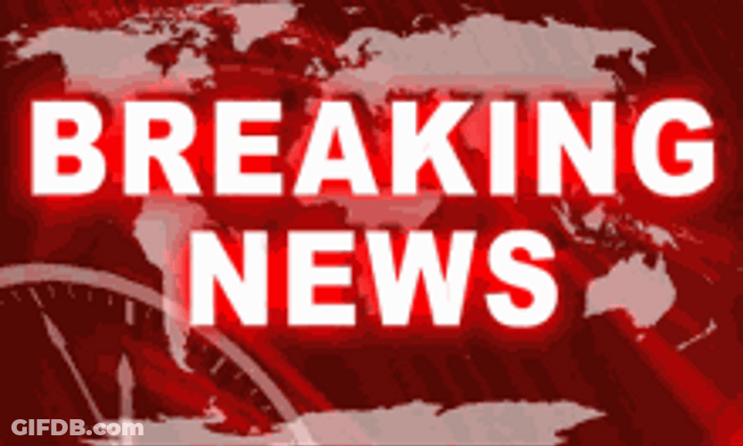 Breaking News Text With World Map GIF