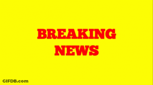 Breaking News Yellow Background Red Text GIF