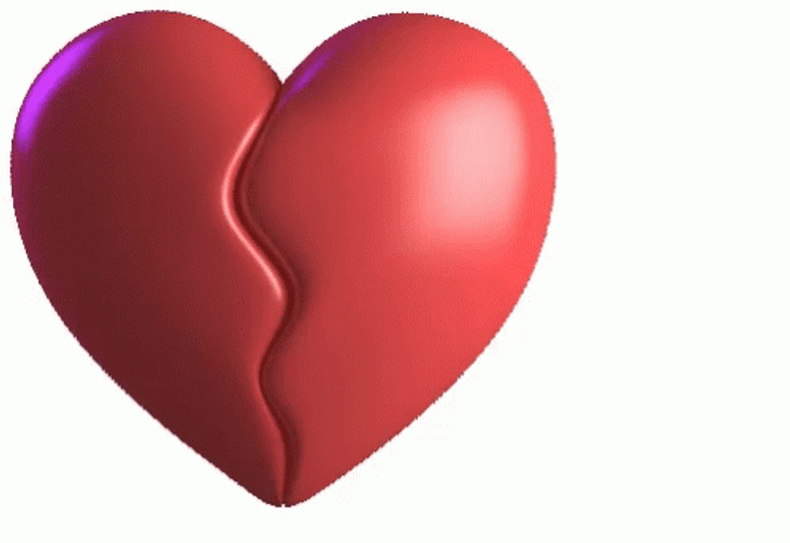 Breaking Up 3D Broken Heart GIF