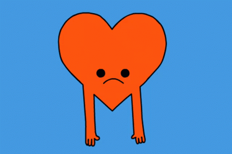 Breaking Up Sad Red Heart GIF
