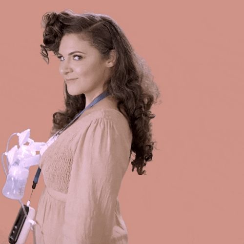Breastfeeding Mother Moving Backwards GIF