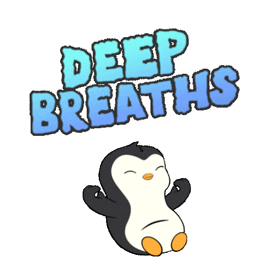 Breathe Deep Breaths Penguin Meditate GIF