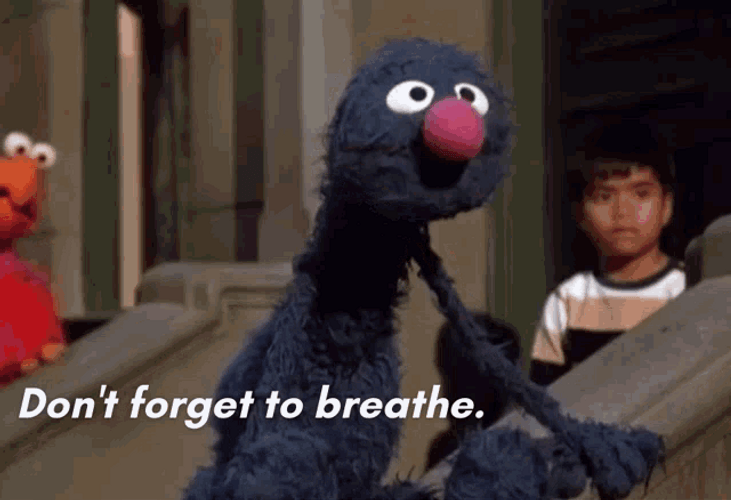 Breathe Inhale Exhale In Out Grover GIF