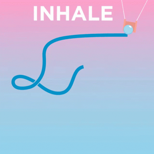 Breathing Exercise Inhale Balloon Cloud GIF