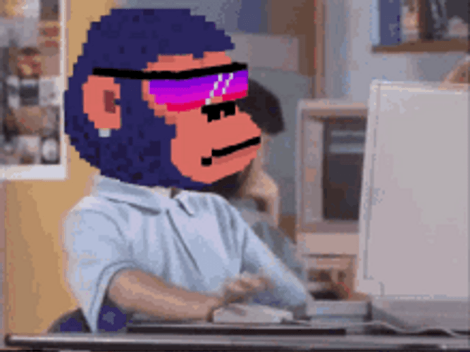 Brent Rambo Cool Gorilla Head Meme GIF