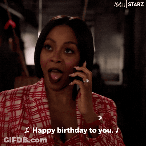 Bresha Webb Birthday Greetings On Phone GIF