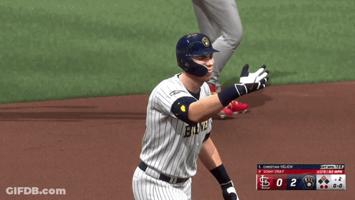 Brewers Baseball Player On Field GIF