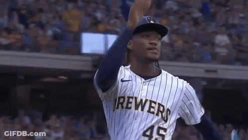 Brewers Baseball Player Throwing Ball GIF