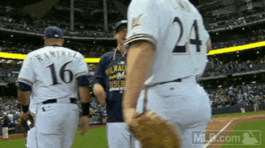 Brewers Comrade Game Hug GIF