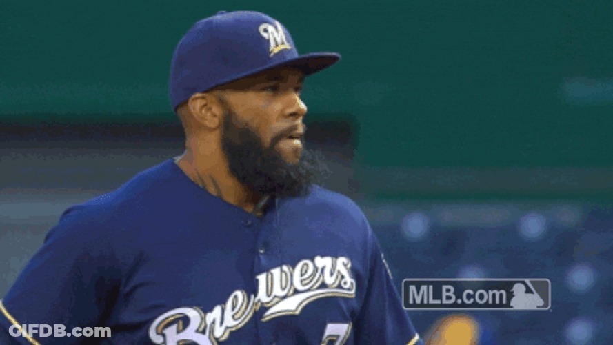 Brewers Eric Thames Got Upset GIF