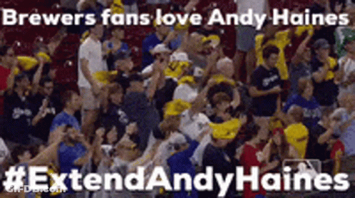 Brewers Fans Love Extendandy Haines GIF