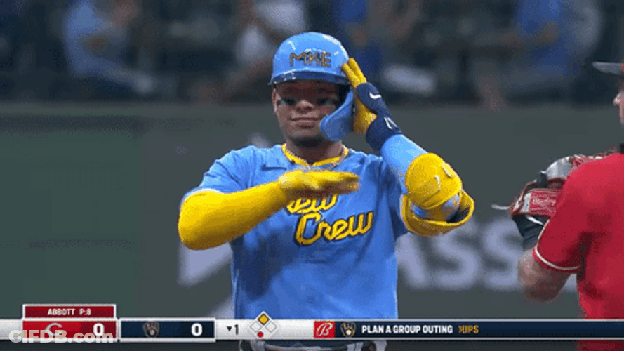 Brewers Player Sign Message GIF