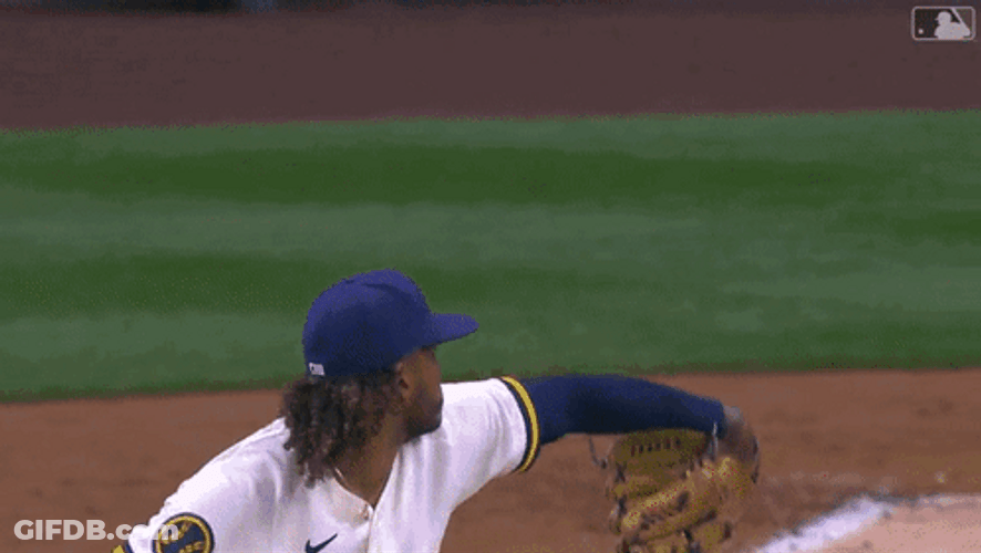 Brewers Strikes Out Batter GIF