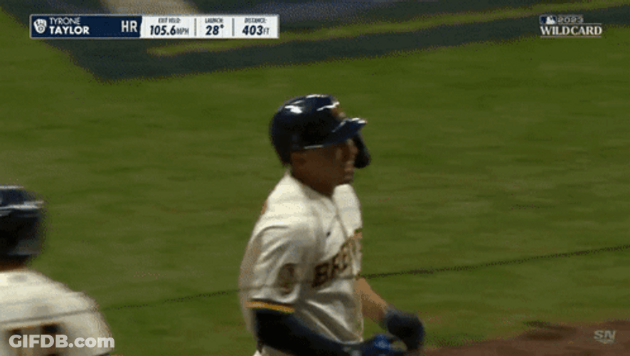 Brewers Wears Cheese Hat GIF