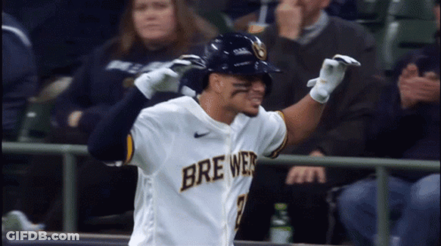 Brewers Willy Adames Scares Off GIF