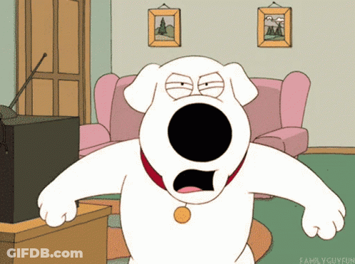 Brian From Family Guy In Living Room GIF