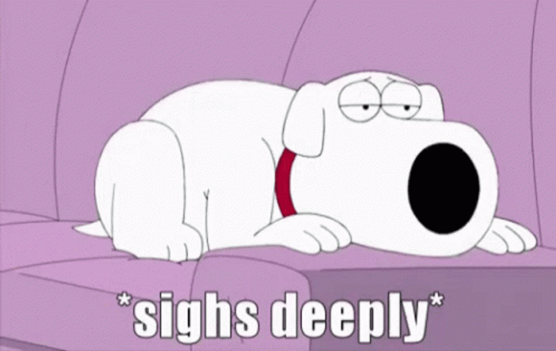 Brian Griffin Exhausted GIF