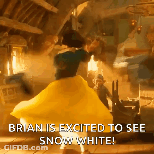 Brian Is Excited To See Snow White In A Painting GIF