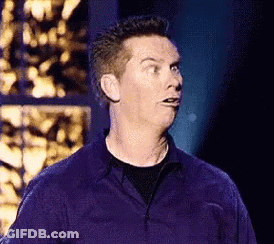 Brian Regan Senile Looking Around GIF