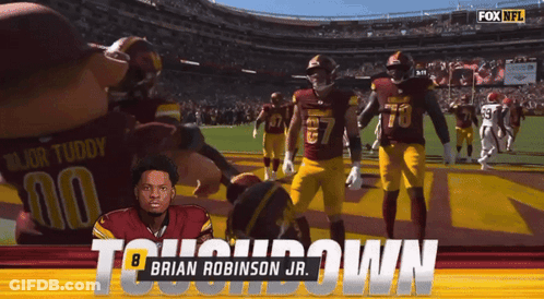 Brian Robinson Jr. Advertisement Football Players GIF
