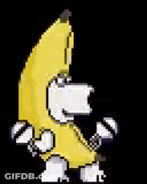 Brian The Dog Dancing Banana Costume GIF